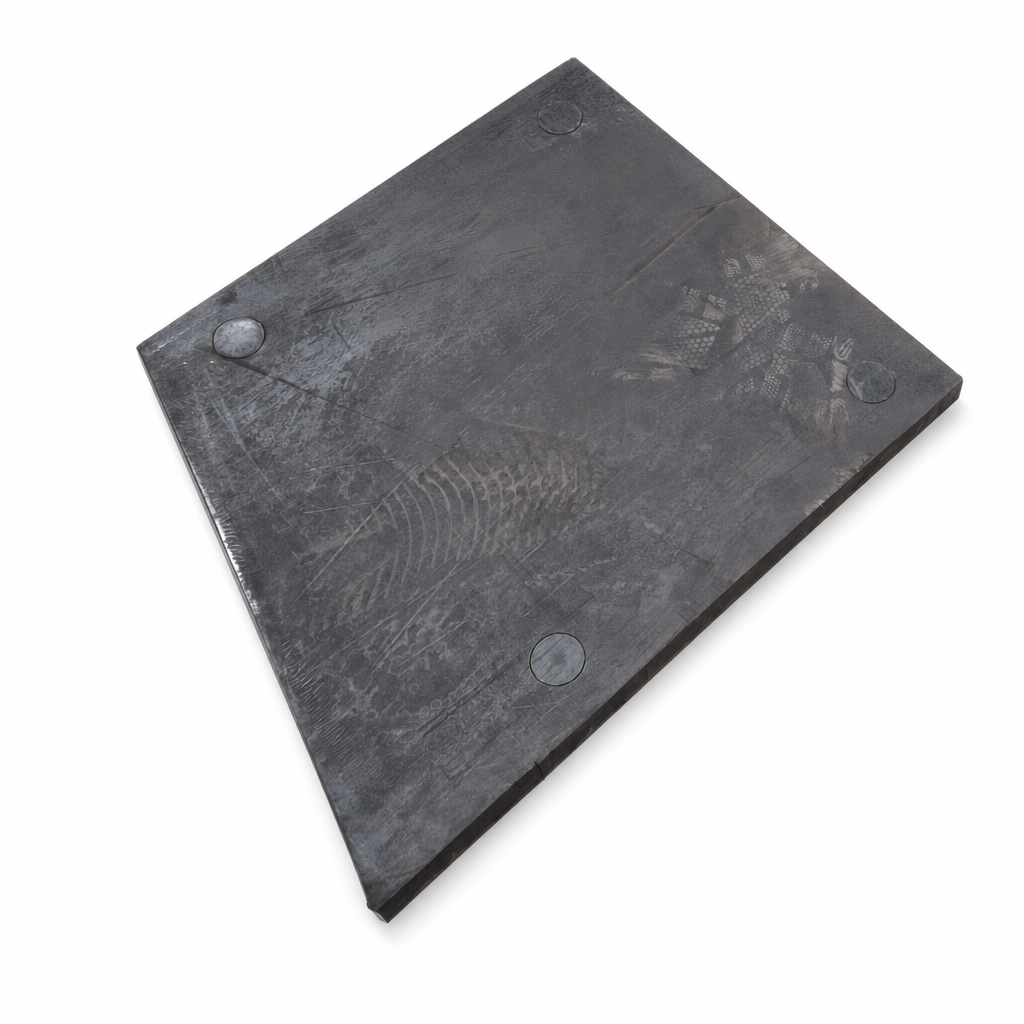 Discharger wear plate, rubber, upper deck right – Metso GP330 – image 2